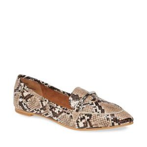 BP Kelin Snake Embossed Bit Flat Slip Ons New 7.5
